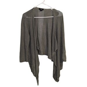 Nue Options Green Open Cardigan Petite Large